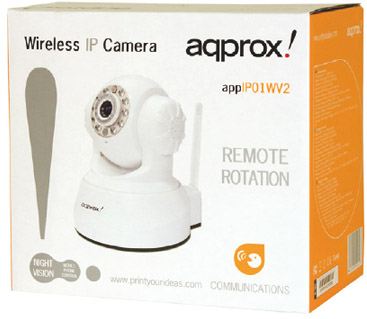 Cámara IP Wi-Fi con rotación e inclinación remota approx - Compresión de video - Visión nocturna por infrarrojos