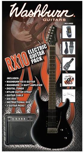 Kit de guitarra eléctrica Washburn RX10 B PACK