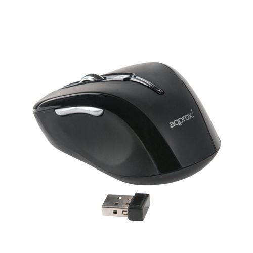 Ratón láser inalámbrico wireless 2.4GHZ approx - Receptor USB2.0 Nano que se guarda en el interior del ratón