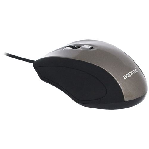 Ratón óptico con cable USB 2.0 approx - Diseño ergonómico - 3 Botones