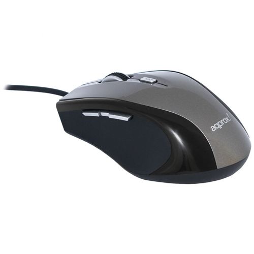 Ratón óptico con cable USB 2.0 approx - Diseño ergonómico - 5 Botones