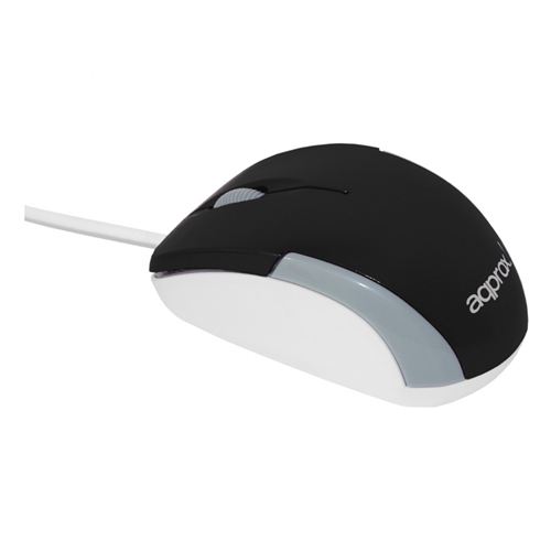 Ratón micro óptico approx con cable USB2.0 - Color Negro