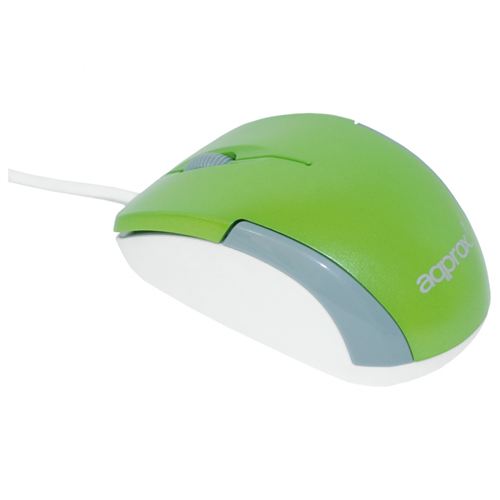 Ratón micro óptico approx con cable USB2.0 - Color Verde