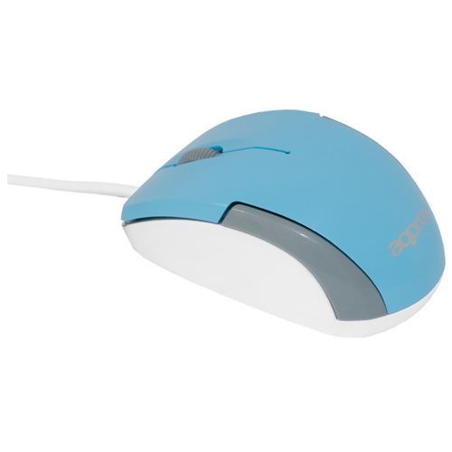 Ratón micro óptico approx con cable USB2.0 - Color Azul