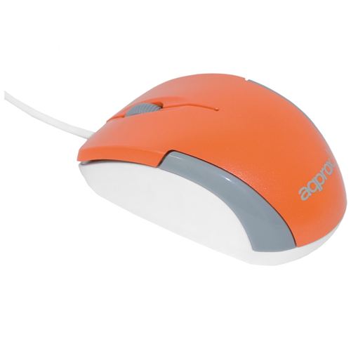 Ratón micro óptico approx con cable USB2.0 - Color Naranja