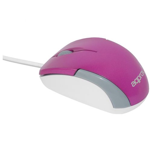 Ratón micro óptico approx con cable USB2.0 - Color Morado