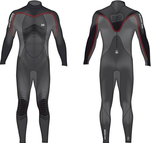 Traje de Neopreno B3 ELASTO Pro Serie integral 4/3 - Manga larga - Gama alta de la colección B3