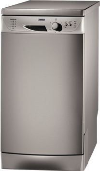 Lavavajillas Zanussi ZDS2010X de 45cm Tempoline con tecnología de lavado «Aqua-Pulse», Monomando, Indicadores LED, Inicio diferido, Bajo ruido Decibelios: 51 dB