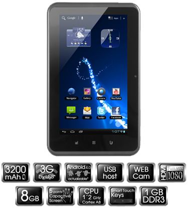 TABLET PC DE 7" CON ANDROID 4.0 WOXTER TABLET PC 75 CXi
