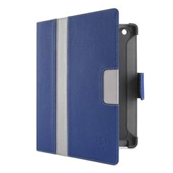 Funda Folio Cinema a rayas con pie de apoyo para el nuevo iPad y el iPad 2 BELKIN Azul