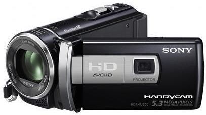 Sony HDRPJ200EB Full HD, con proyector incorporado.