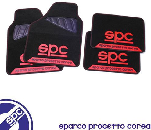 Juego de Alfombras Moqueta SPARCO PROGETTO CORSA Rojo/Negro