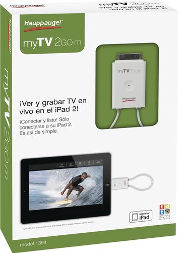 Sintonizadora Hauppauge myTV 2GO-m para ver la televisión digital terrestre en directo en tu iPad e iPhone en todas partes