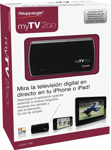 Sintonizadora Hauppauge MyTV-2GO - Ver y grabar TV digital en sus dispositivos móviles, Mac o PC!