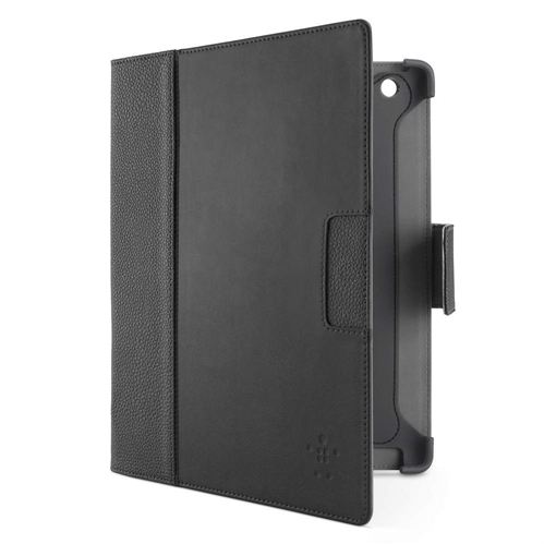 Funda BELKIN Folio Cinema de cuero con pie de apoyo para el nuevo iPad y el iPad 2 Negro