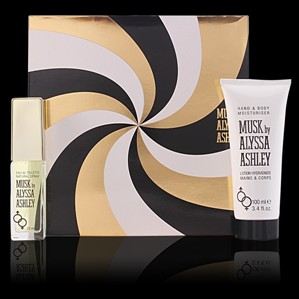 Alyssa Ashley · MUSK LOTE 2 pz · EDT VAPO 25 ml + LOCIÓN CORPORAL 100 ml