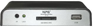 Reproductor de medios NPG Real Movie Box NP100 + SD 8Gb TV-VMBMP108 HDTV, Negro, VGA, USB, Mando, Foto, Vídeo y Música ¡¡ 1080i !!