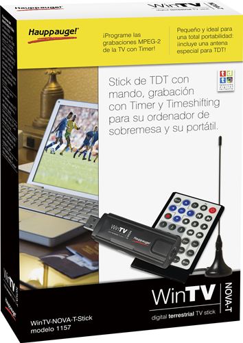 Sintonizadora Hauppauge WinTV-NOVA-T-Stick - Ver y grabar televisión TDT en su PC o portátil!
