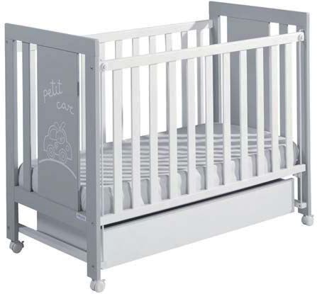 Cuna de 120 x 60 Basic by Micuna PETIT CAR Gris/Blanco