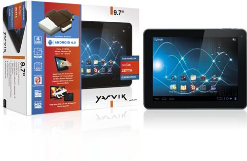 Tablet Sweex Yarvik GoTab Zetta 9.7" IPS MultiTáctil Capacitivo con Android™ 4.0, Cortex A8 1.2 Mhz, 8 GB Flash, 1 GB RAM, slot microSD 32GB, TV out 1080p, HDMI, WiFi, Host USB 2.0, Batería 8000 mAh