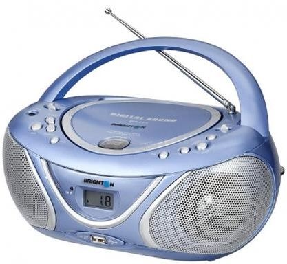 Radio CD con MP3 portátil y entrada USB Brigmton W-606A · Potencia 30 W