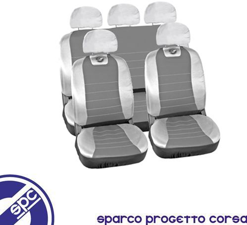 Juego completo de fundas para asientos SPARCO SPC Gris/Blanco