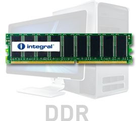 Modulo de memoria ValueRAM integral™ para PC - 1GB - 184 pines - DDR - DIMM - 400MHz / PC3200 - 64 x 8 - Non ECC - CL3 - Rank 2