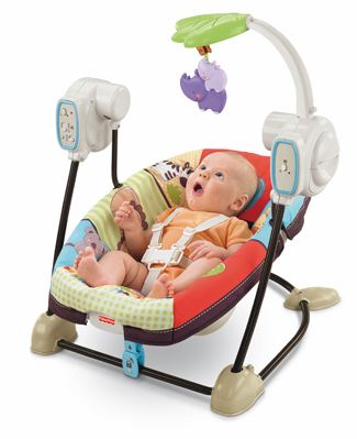 V4825 Columpio-Hamaca 2 en 1 Baby Zoo, FISHER-PRICE