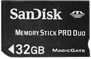 Tarjeta de memoria para cámara Memory Stick PRO Duo™ estándar de SanDisk de 32 GB - Creadas para cámaras digitales Sony®