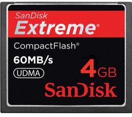 Tarjeta de memoria DSLR para cámaras CompactFlash® SanDisk® Extreme® 4 GB - UDMA, 60MB/s, Power core controller™