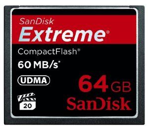 Tarjeta de memoria DSLR para cámaras CompactFlash® SanDisk® Extreme® 64 GB - UDMA, 60MB/s, Power core controller™