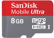 Tarjeta de memoria para teléfonos móviles microSDXC™ SanDisk Ultra® Mobile de 8 GB - Class 10, 30MB/s, microSDHC con lector de tarjetas MobileMateTM Micro