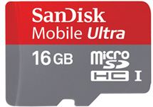 Tarjeta de memoria para teléfonos móviles microSDXC™ SanDisk Ultra® Mobile de 16 GB - Class 10, 30MB/s, microSDHC con lector de tarjetas MobileMateTM Micro