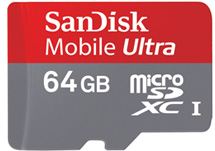 Tarjeta de memoria para teléfonos móviles microSDXC™ SanDisk Ultra® Mobile de 64 GB - Class 10, 30MB/s, microSDHC con lector de tarjetas MobileMateTM Micro