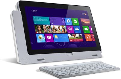 Tablet Acer Iconia Tab W510 - MultiTáctil - Windows® 8 - Atom 2 Duo Z2760 / 1.5 GHz - 2 GB DDR2 - 32 GB SSD - 10.1" TFT 1366 x 768 - WIFI - HDMI - USB - Bluetooth - Cámara - Batería 3650 mAh - Plata