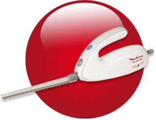 CUCHILLO ELECTRICO MOULINEX DJAC-41 SECANTO CONGELADOS · Incluye 2 cuchillas (universal y congelados) · Bolsa para fácil almacenaje