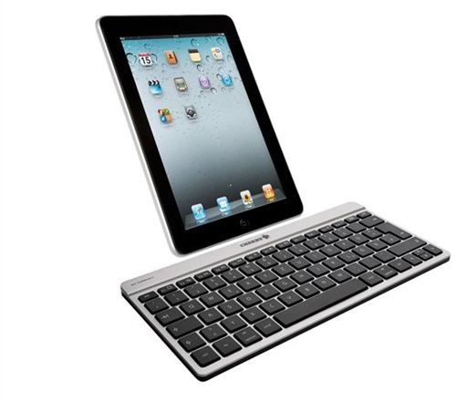 Cherry JK-0600ES - Teclado Bluetooth Cherry KW 6000 - Español - Color negro y plata - Para Apple iPad