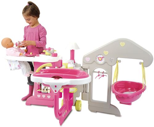 Smoby Baby Nurse, La Casa de los Bebes - Tres zonas de juego diferentes completo y variado!