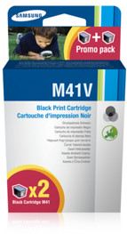 Samsung INK-M41VP/ELS · Samsung INK M41VP · Cartucho de impresión · 2 x negro · 750 páginas · blíster (paquete de 2) · para SF 370, 375TP