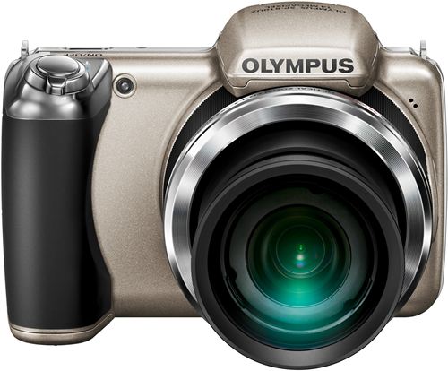 Cámara digital compacta Olympus SP-810UZ en color plata con zoom óptico 36x