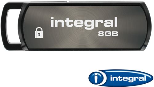 Memoria USB integral™ SECURE 360 - 8GB - Encriptación de datos (Secure Lock II) - Línea CRYPTO