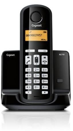 Teléfono inalámbrico Siemens Gigaset AL110 - Negro - El teléfono inalámbrico de confianza para llamar con sólo conectarlo.