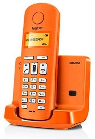 Teléfono inalámbrico Siemens Gigaset AL110 - Naranja - El teléfono inalámbrico de confianza para llamar con sólo conectarlo.