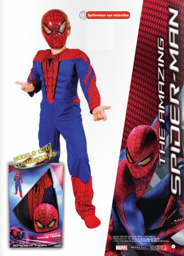 Disfraz Josman The Amazing Spiderman Musculoso con careta en caja