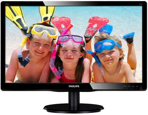 Philips V-line 226V4LSB2 - Monitor LED - 21.5" - 1920 x 1080 FullHD - 250 cd/m2 - 1.000:1 - 10000000:1 (dinámico) - 5 ms - VGA - negro con textura, negro brillante
