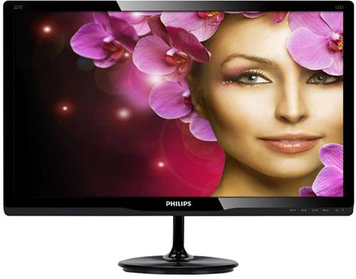 Philips E-line 227E4LHAB - Monitor LED - 21.5" - 1920 x 1080 FullHD - 250 cd/m2 - 1000:1 - 20000000:1 (dinámico) - 2 ms - HDMI, VGA - altavoces - negro brillante