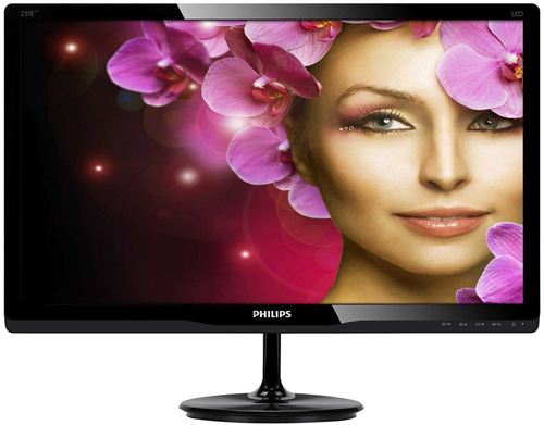 Philips E-line 237E4LHSB - Monitor LED - 23" - 1920 x 1080 FullHD - 250 cd/m2 - 1000:1 - 10000000:1 (dinámico) - 2 ms - HDMI, VGA - Inclinación de la pantalla ajustable - negro