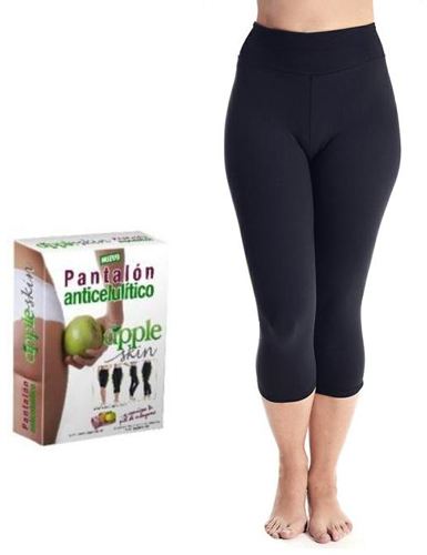 Pantalón anticelulítico adelgazante APPLESKIN · PIRATA POR DEBAJO DE LA RODILLA · Negro · Talla XP
