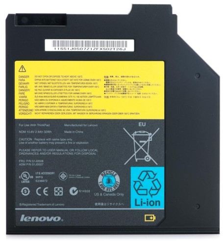 Batería para portátiles Lenovo - 3200 mAh - 3 celdas - Ion Litio (Li-Ion) - 10,8 V DC - para ThinkPad T400; T400s; T500; T420s; T430s; R400; R500; W500; T60; T61; Z60; Z61; R60; R61; X6; X6 Tablet