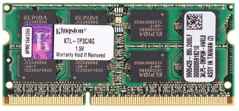 Módulo RAM Kingston - Memoria - 4 GB - SODIMM - 204 Pines - DDR3 1600MHZ PC3-12800 - 1.5V - Non ECC